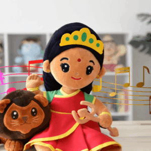 Home Durga Devi (Medium 11 inch) Mantra Singing Plush Toy