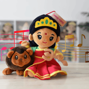 Home Durga Devi (Small 7 inch) Mantra Singing Soft Toy
