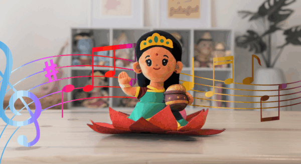 Laxmi Devi (Mini 7 inch) Mantra Singing Plush Toy