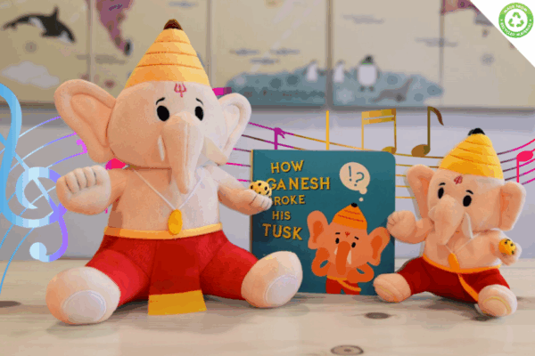 3 Baby Ganesh Collection – Mantra Singing Soft Toys with Book