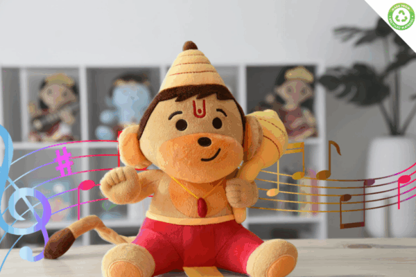 4 Baby Hanuman (Medium 11 inch) Mantra Singing Soft Toy