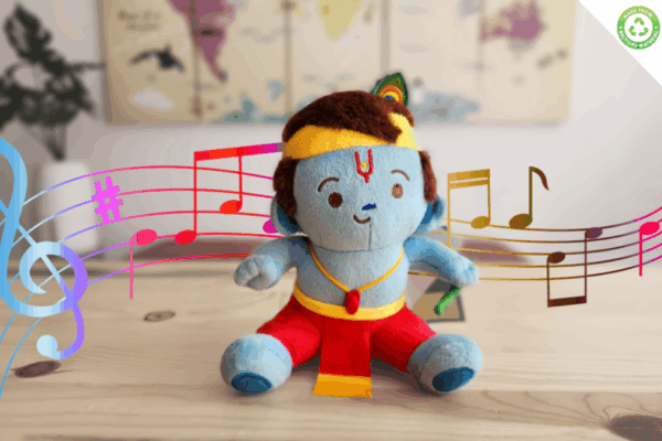 8 Baby Krishna (Small 7 inch) Mantra Singing Soft Toy
