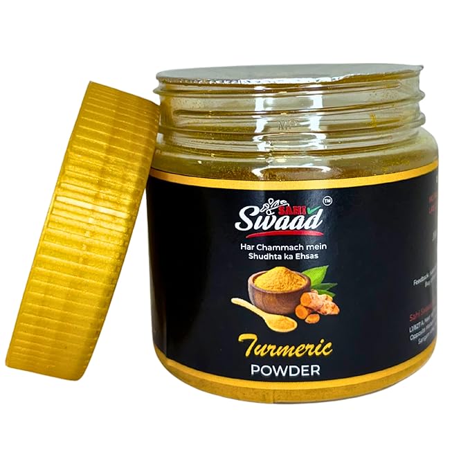 sahi swaad organic turmeric powder | shudh haldi powder | no preservatives | immunity booster | high curcumin | natural color & aroma | 50gm sahi swaad organic turmeric powder | shudh haldi powder | no preservatives | immunity booster | high curcumin | natural color & aroma | 50gm