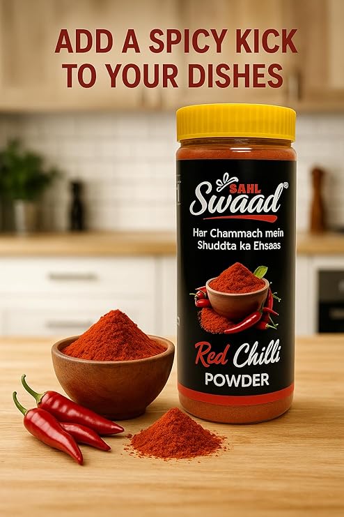 sahi swaad red chilli powder (100gm) no preservatives, 100% natural & lab tested spices sahi swaad red chilli powder (100gm) no preservatives, 100% natural & lab tested spices